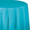 Solid Color Tableware * | Creative Converting Bermuda Blue Tablecover, Octy Round 82 Plastic