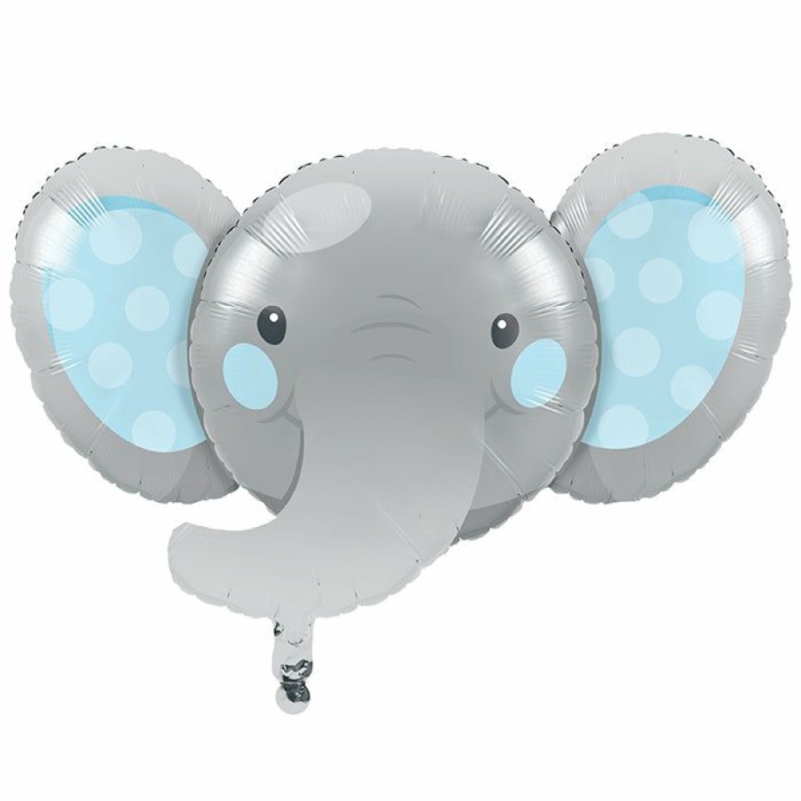 Birthdays * | Creative Converting Kids Birthday Party Themes Enchanting Elephants Boy Metallic Balloon