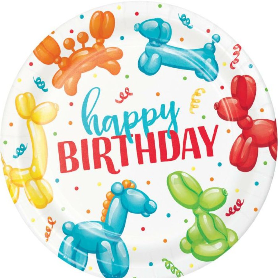 Birthdays * | Creative Converting Kids Birthday Party Themes Party Balloon Animals Dinner Plate (8/Pkg)