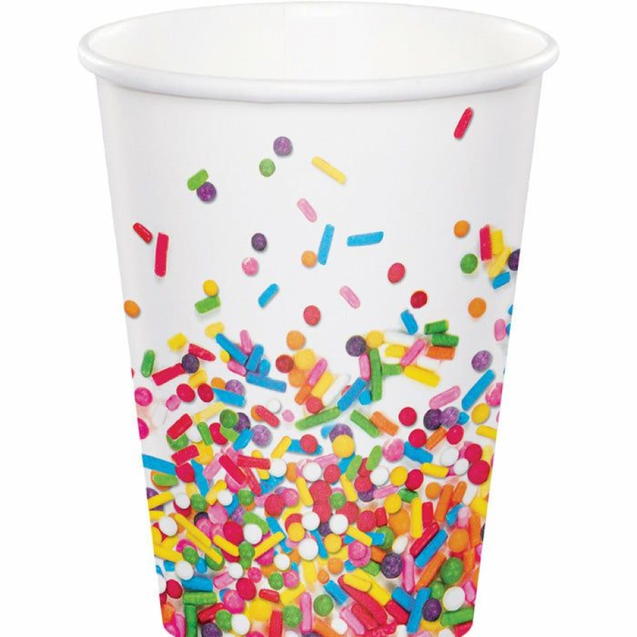 Birthdays * | Creative Converting Sprinkles Hot/Cold Paper Paper Cups 9 Oz., 8 Ct Kids Birthday Party Themes