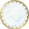 Baby Showers * | Creative Converting Baby Showers Blue Marble Dinner Plate, Foil (8/Pkg)