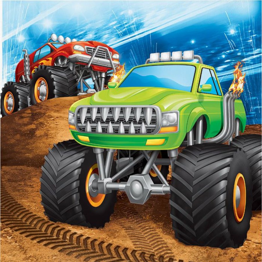 Birthdays * | Creative Converting Monster Truck Rally Napkins, 16 Ct