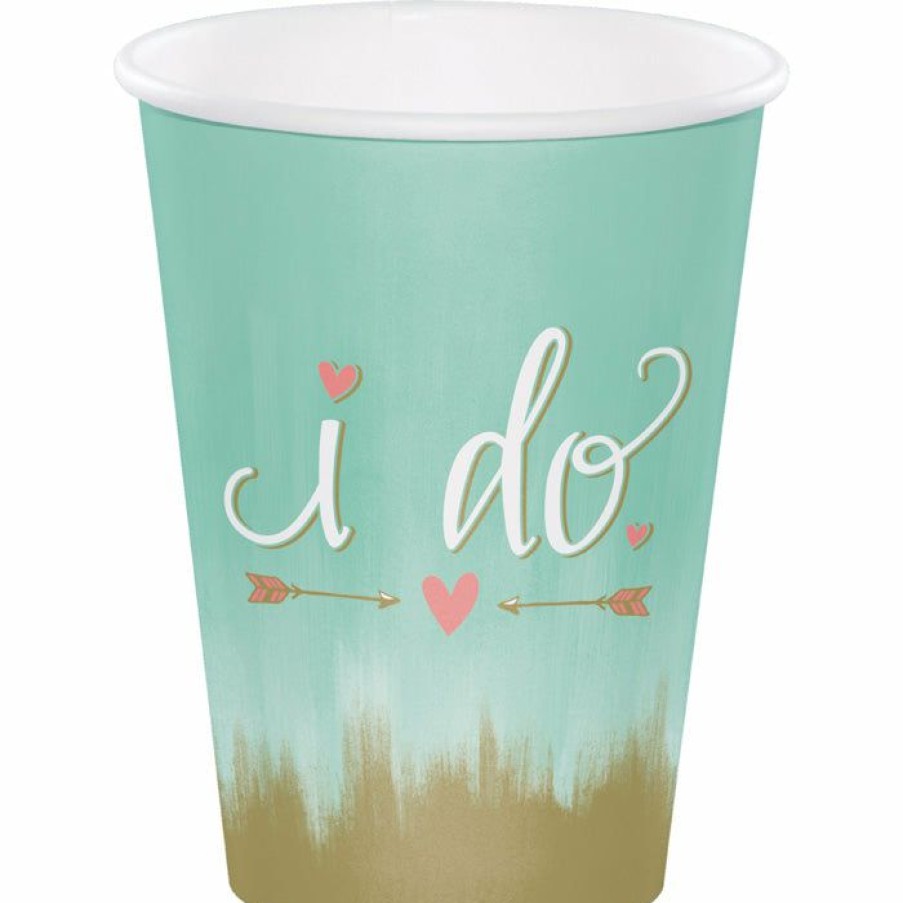 Bridal And Wedding * | Creative Converting Mint To Be Hot/Cold Cups, 12 Oz. (96/Case) Bridal And Wedding