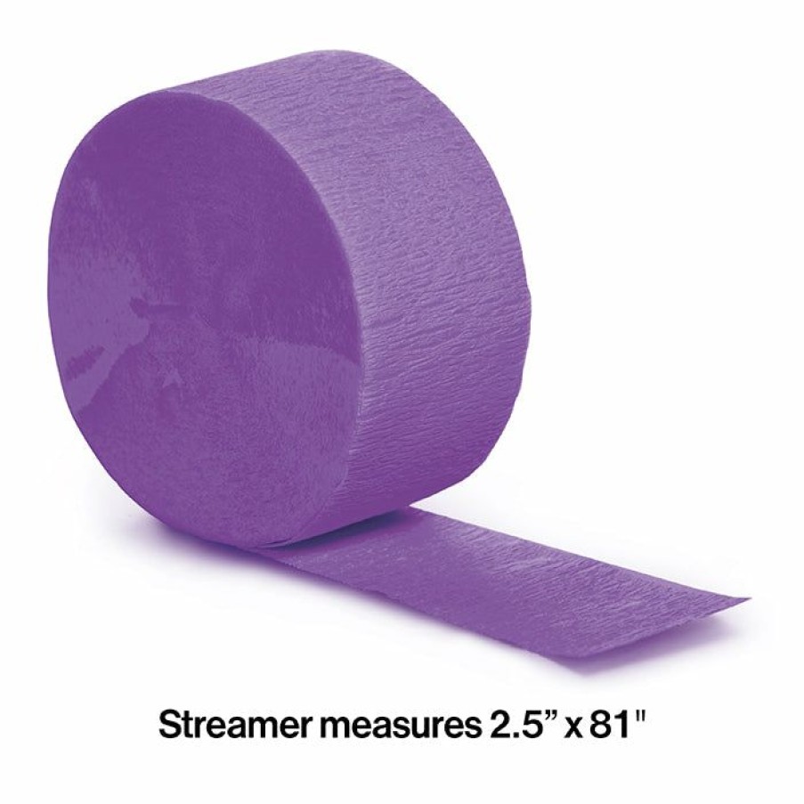 Solid Color Tableware * | Creative Converting Amethyst Crepe Streamers 81