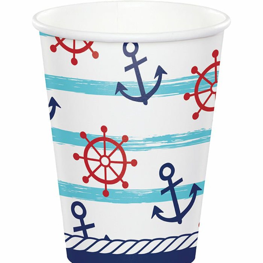 Baby Showers * | Creative Converting Nautical Baby Shower Cups 96 Ct Baby Showers