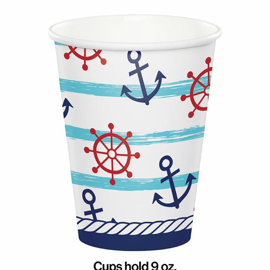 Baby Showers * | Creative Converting Nautical Baby Shower Cups 96 Ct Baby Showers