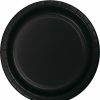 Solid Color Tableware * | Creative Converting Black Dessert Plates, 75 Ct Solid Color Tableware