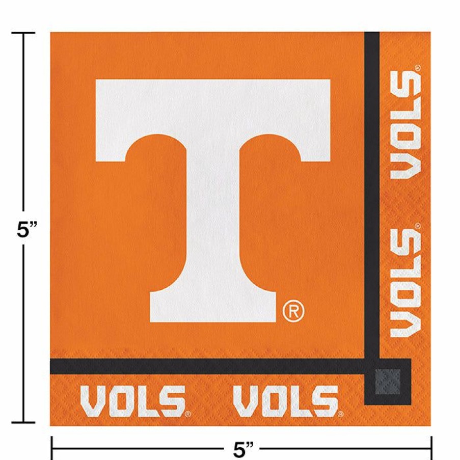 Sports * | Creative Converting University Of Tennessee, Knoxville Beverage Napkin (Case Pack Of 240) Ncaa College Themed Party Decorations