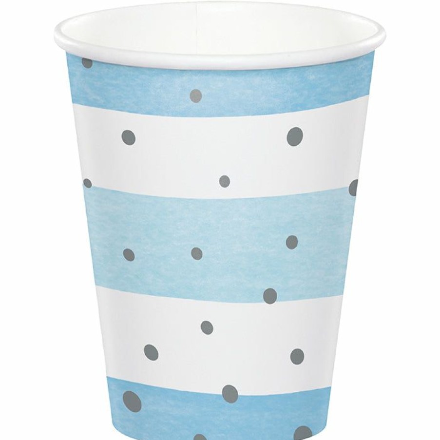 Birthdays * | Creative Converting Blue Silver Celebration Hot/Cold Cups 9Oz. 8Ct