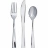 Solid Color Tableware * | Creative Converting Solid Color Tableware Assorted Cutlery, Metallic Silver, 24 Ct