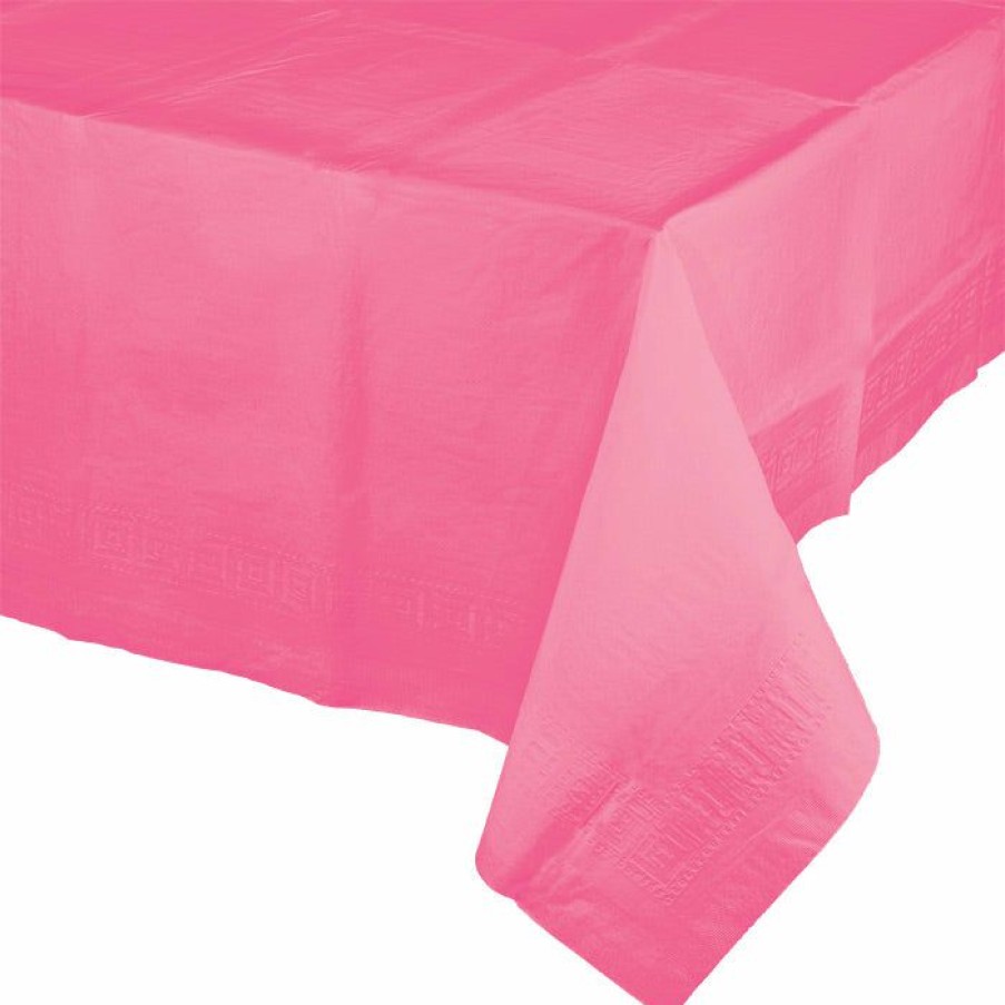 Solid Color Tableware * | Creative Converting Candy Pink Tablecover 54 X 108 Polylined Tissue