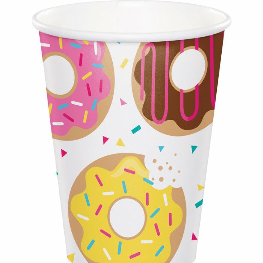 Birthdays * | Creative Converting Donut Time Hot/Cold Paper Cups 9 Oz., 8 Ct Kids Birthday Party Themes