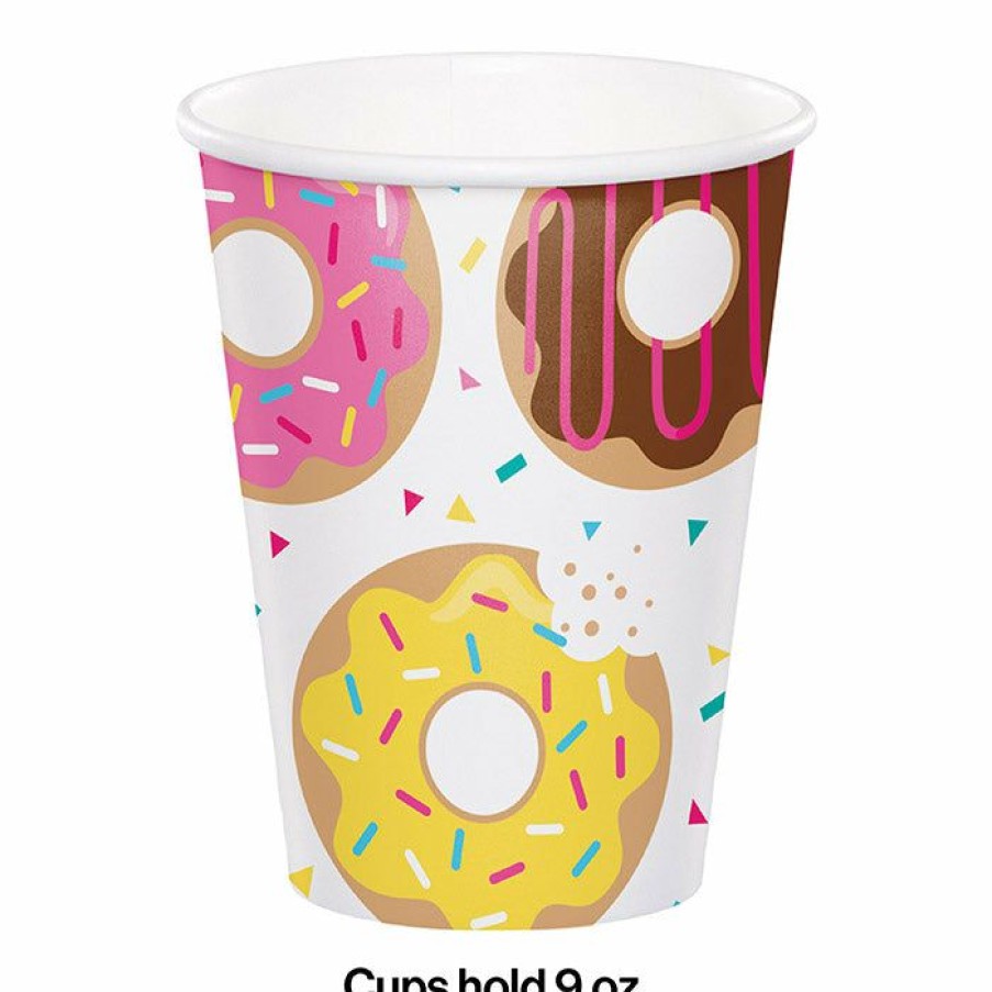 Birthdays * | Creative Converting Donut Time Hot/Cold Paper Cups 9 Oz., 8 Ct Kids Birthday Party Themes