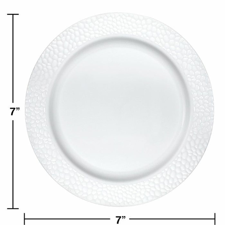 Themed Tableware * | Creative Converting Themed Tableware 7.5 White Pebble Plate 10Ct