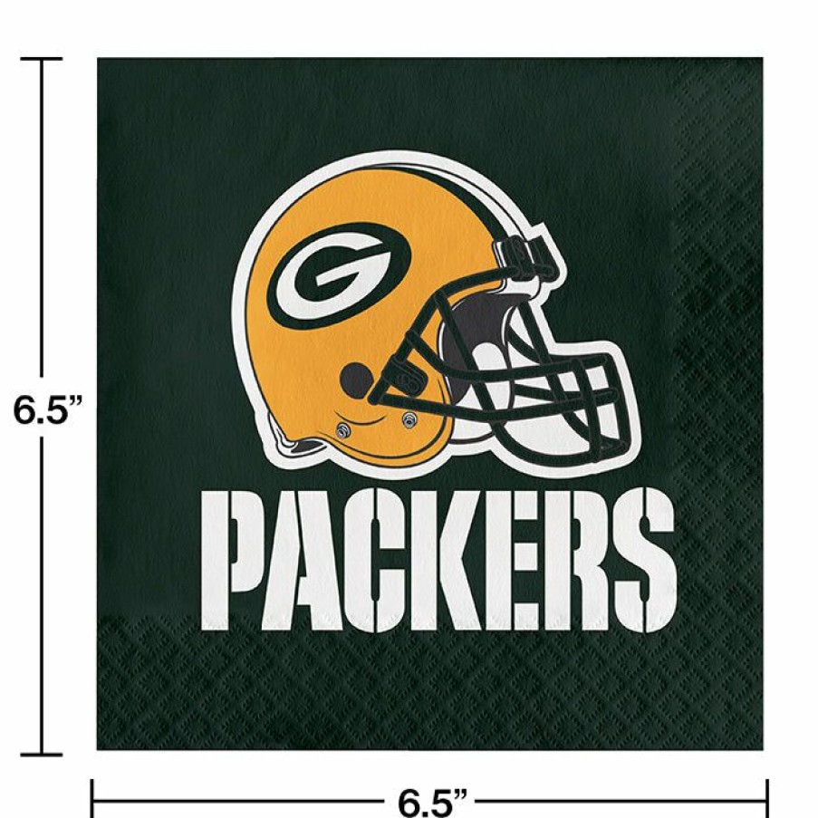 Sports * | Creative Converting Green Bay Packers Napkins, 16 Ct