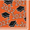 Graduation Party Supplies * | Creative Converting Graduation Party Supplies Orange Class Of 2022 Beverage Napkins, 36Ct