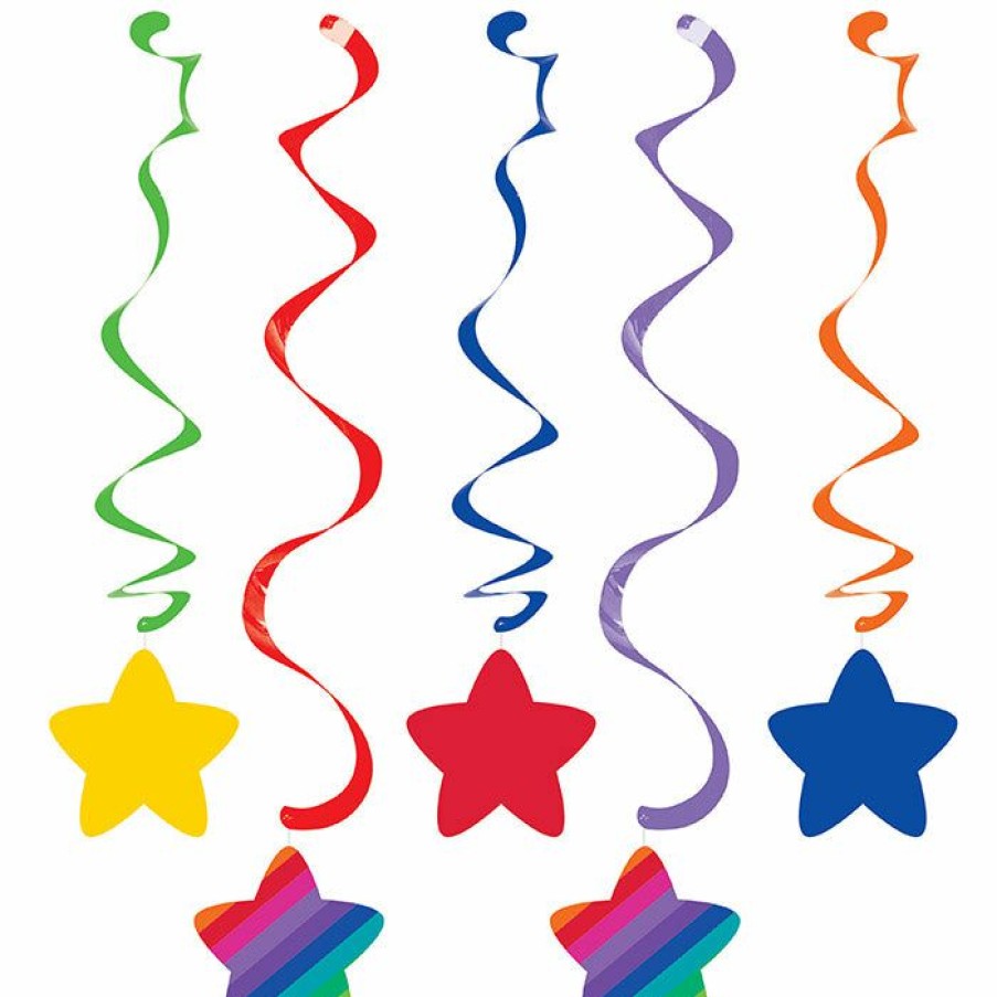 Birthdays * | Creative Converting Rainbow Dizzy Danglers, 5 Ct