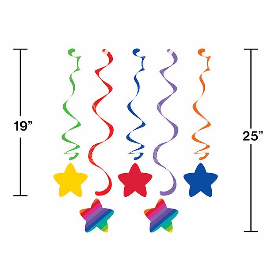 Birthdays * | Creative Converting Rainbow Dizzy Danglers, 5 Ct