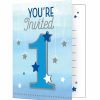 Birthdays * | Creative Converting One Little Star Boy Invitation With Att (48/Case) 1St Birthday Party Themes