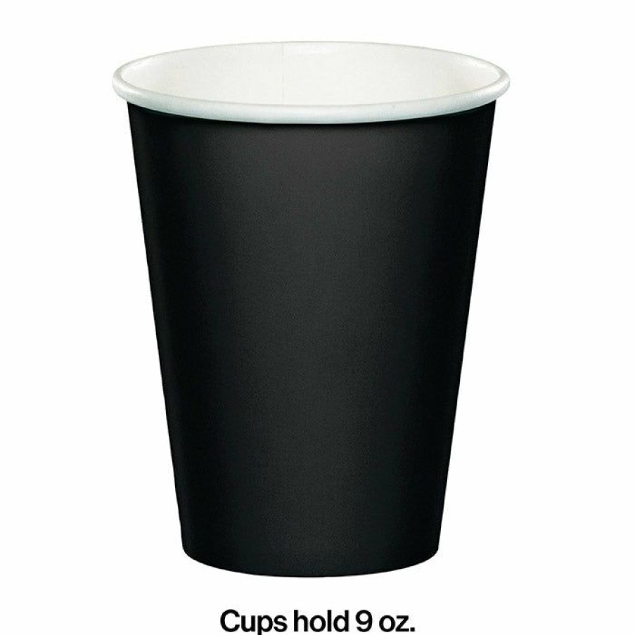 Solid Color Tableware * | Creative Converting Black Velvet Hot/Cold Paper Cups 9 Oz., 24 Ct Solid Color Tableware