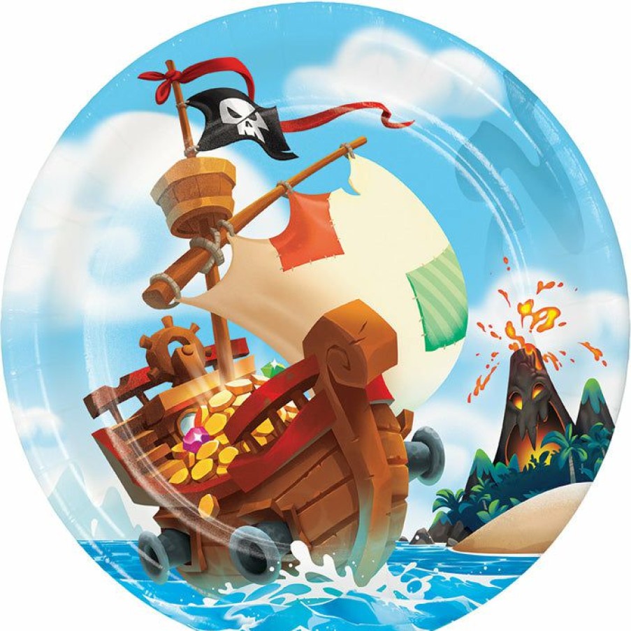 Birthdays * | Creative Converting Kids Birthday Party Themes Pirate Treasure Paper Plates, 8 Ct