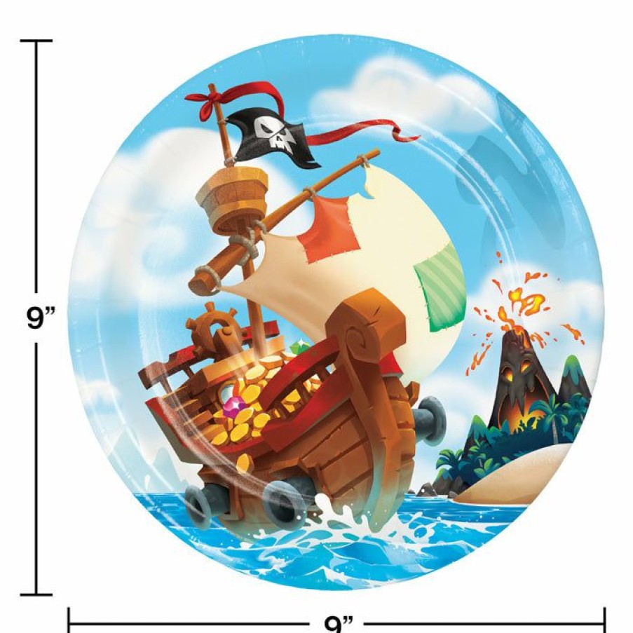 Birthdays * | Creative Converting Kids Birthday Party Themes Pirate Treasure Paper Plates, 8 Ct