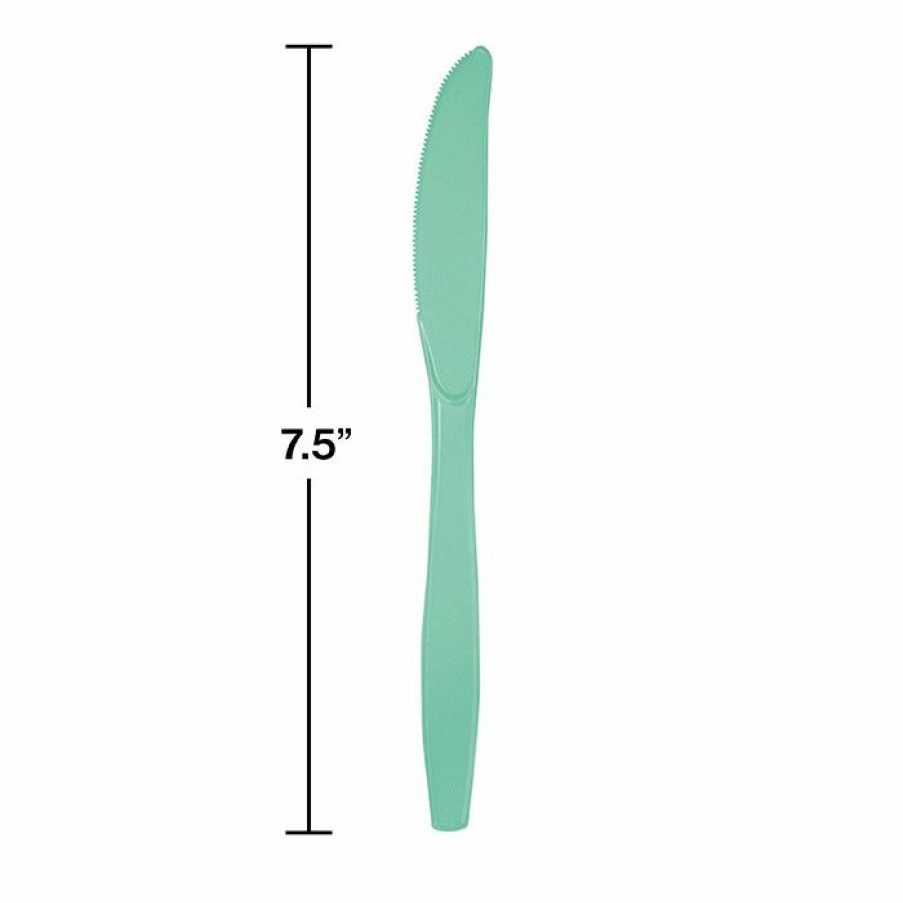 Solid Color Tableware * | Creative Converting Fresh Mint Green Plastic Knives, 50 Ct