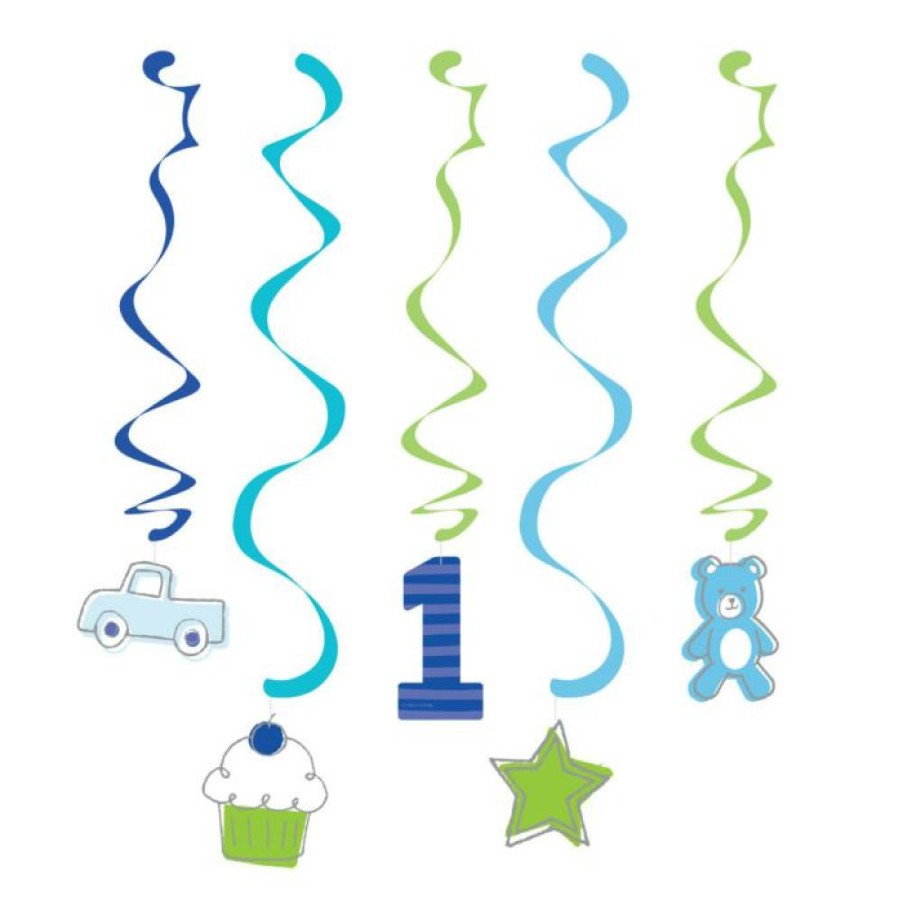 Birthdays * | Creative Converting Doodle 1St Birthday Dizzy Danglers Assorted (Case Pack Of 30) 1St Birthday Party Themes