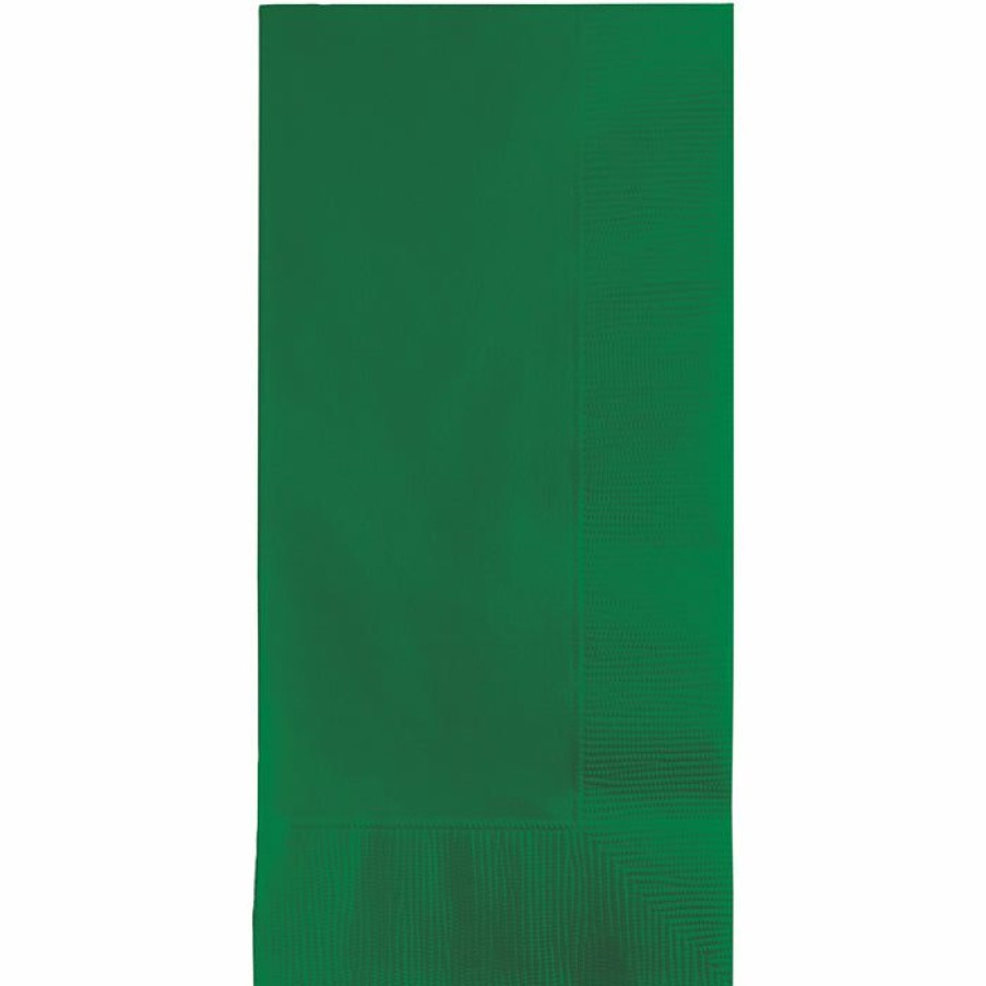 Solid Color Tableware * | Creative Converting Emerald Green Dinner Napkins 2Ply 1/8Fld, 100 Ct Solid Color Tableware