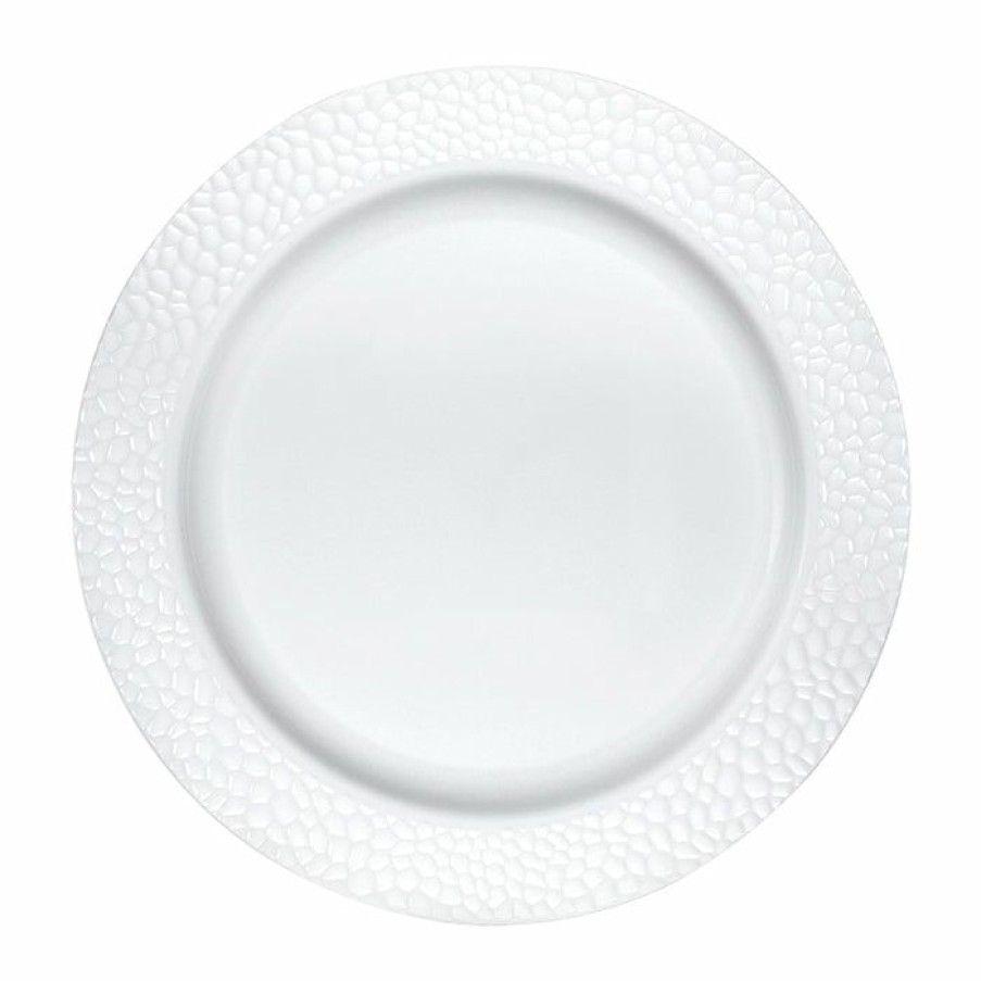 Themed Tableware * | Creative Converting 9 White Pebble Plate 10Ct Themed Tableware