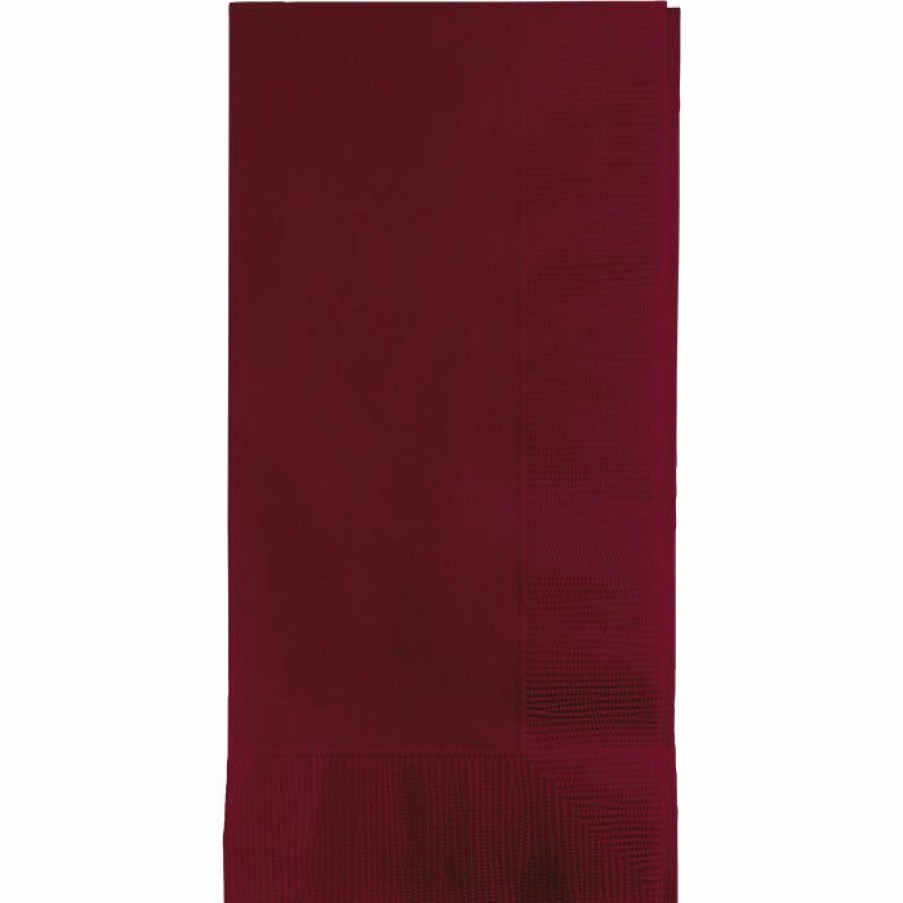 Solid Color Tableware * | Creative Converting Burgundy Dinner Napkins 2Ply 1/8Fld, 50 Ct Solid Color Tableware