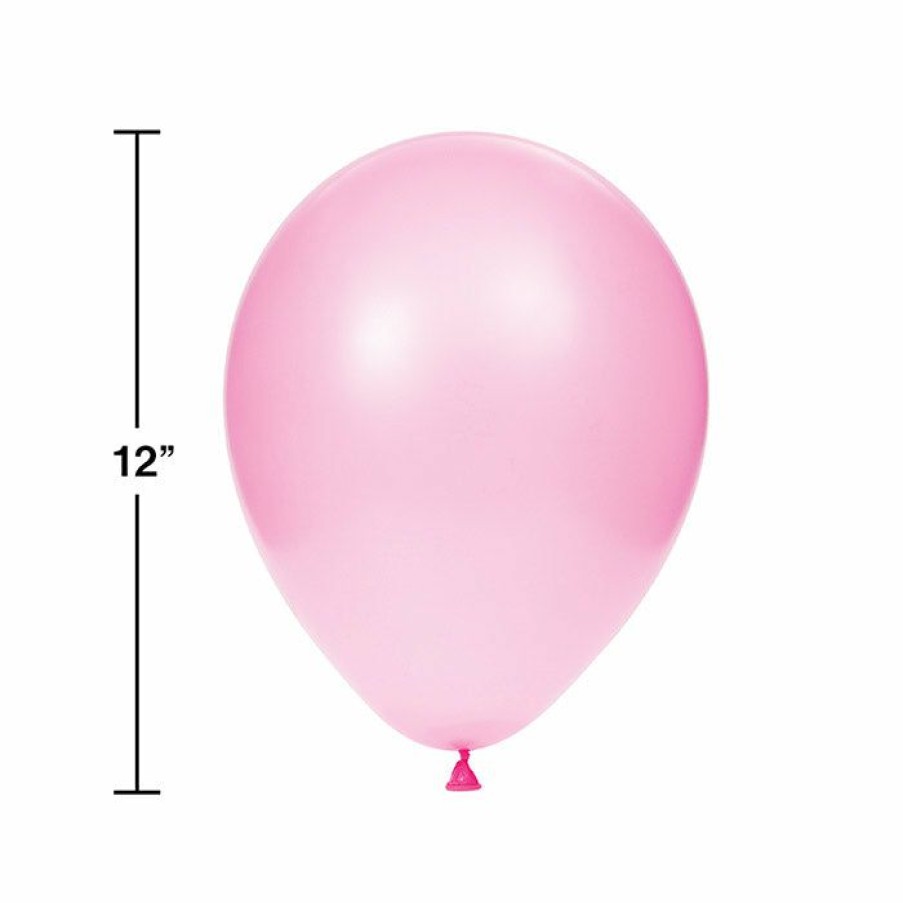 Solid Color Tableware * | Creative Converting Latex Balloons 12 Candy Pink, 15 Ct