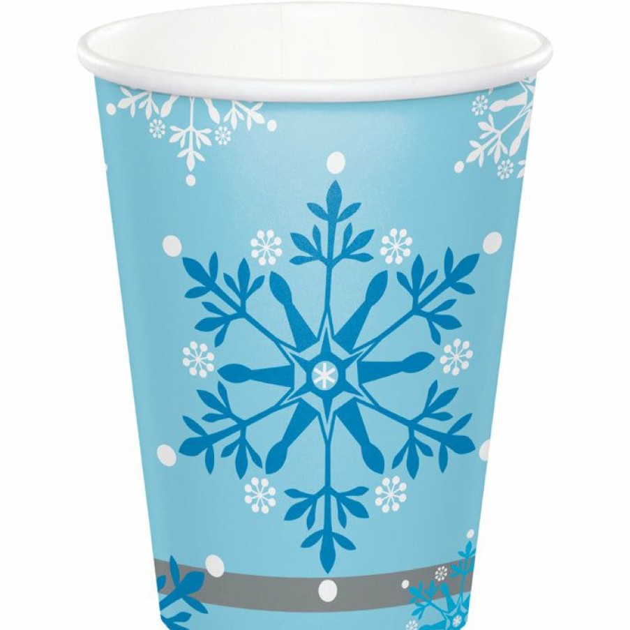 Birthdays * | Creative Converting Kids Birthday Party Themes Snowflake Swirls 9 Oz Paper Cups 96 Ct