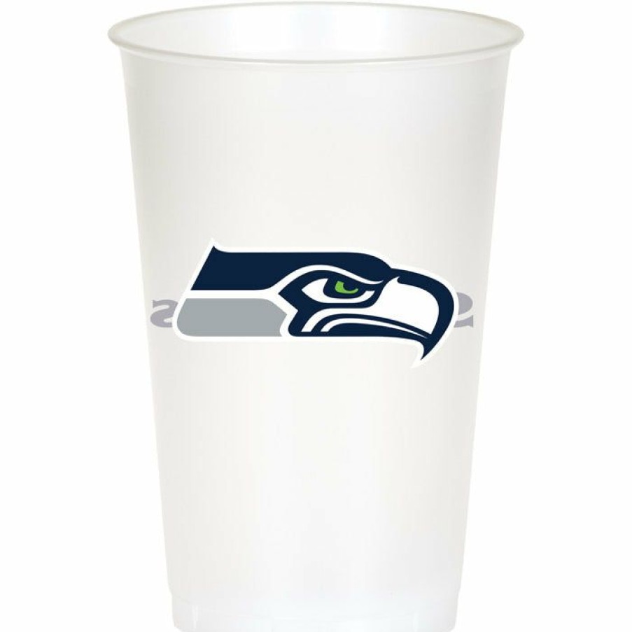 Sports * | Creative Converting Nfl And Football Party Supplies Seattle Seahawks Plastic Cup, 20Oz, 8 Ct