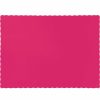 Solid Color Tableware * | Creative Converting Hot Magenta Pink Placemats, 50 Ct