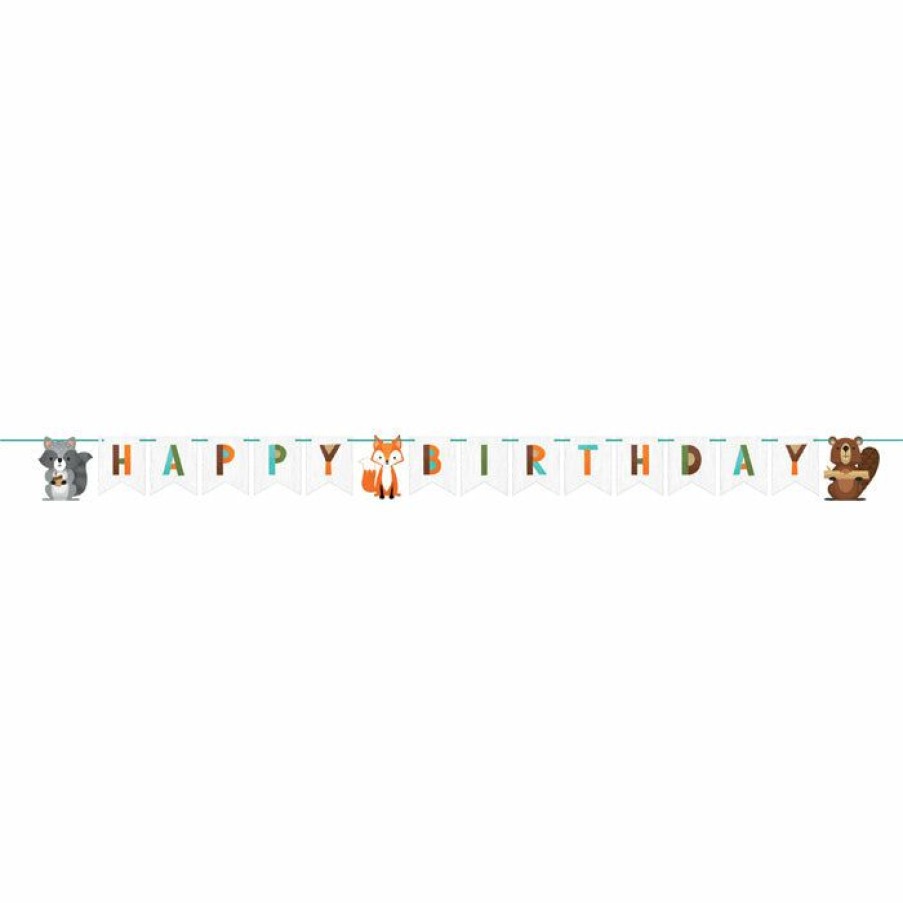 Birthdays * | Creative Converting 1St Birthday Party Themes Wild One Woodland Banner