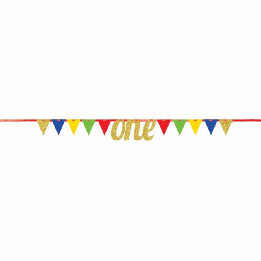 General Decorations * | Creative Converting General Decorations Multi-Color One Pennant Banner (12/Case)