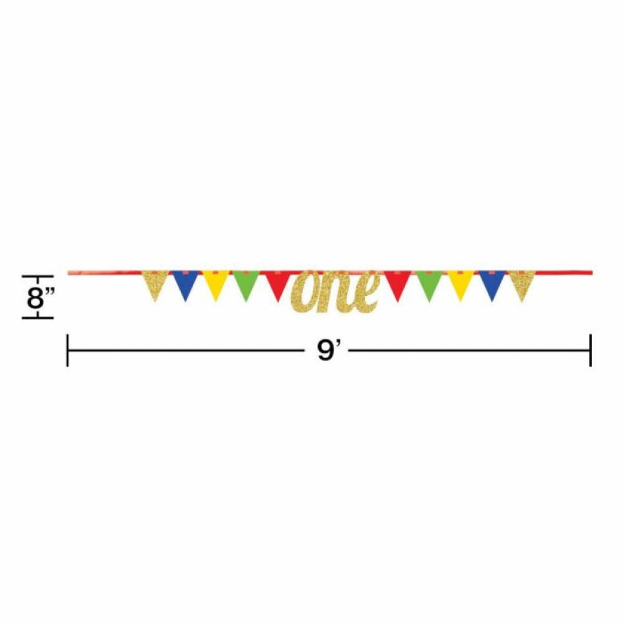 General Decorations * | Creative Converting General Decorations Multi-Color One Pennant Banner (12/Case)