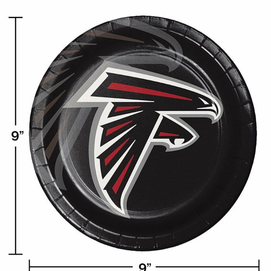 Sports * | Creative Converting Atlanta Falcons Paper Plates, 8 Ct