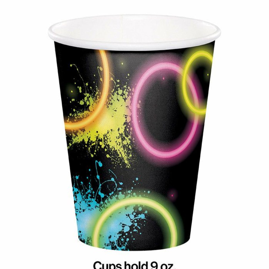 Birthdays * | Creative Converting Kids Birthday Party Themes Glow Party Hot/Cold Paper Cups 9 Oz., 8 Ct