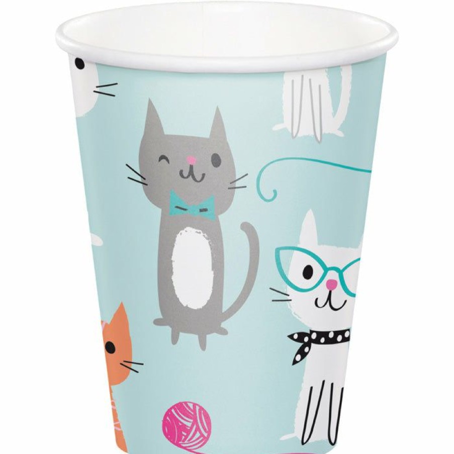 Birthdays * | Creative Converting Purr-Fect Party Hot/Cold Paper Paper Cups 9 Oz., 8 Ct