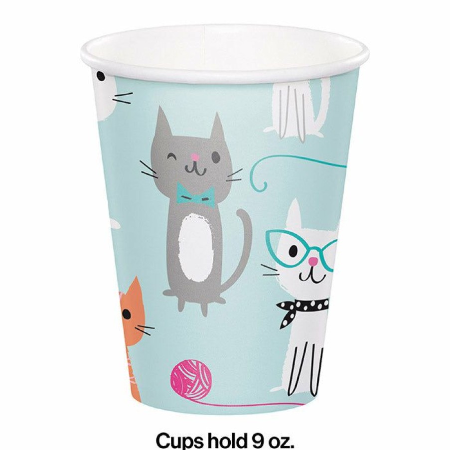 Birthdays * | Creative Converting Purr-Fect Party Hot/Cold Paper Paper Cups 9 Oz., 8 Ct