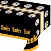 Sports * | Creative Converting Pittsburgh Steelers Plastic Table Cover, 54 X 102 Nfl And Football Party Supplies