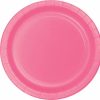 Solid Color Tableware * | Creative Converting Candy Pink Dessert Plates, 24 Ct Solid Color Tableware