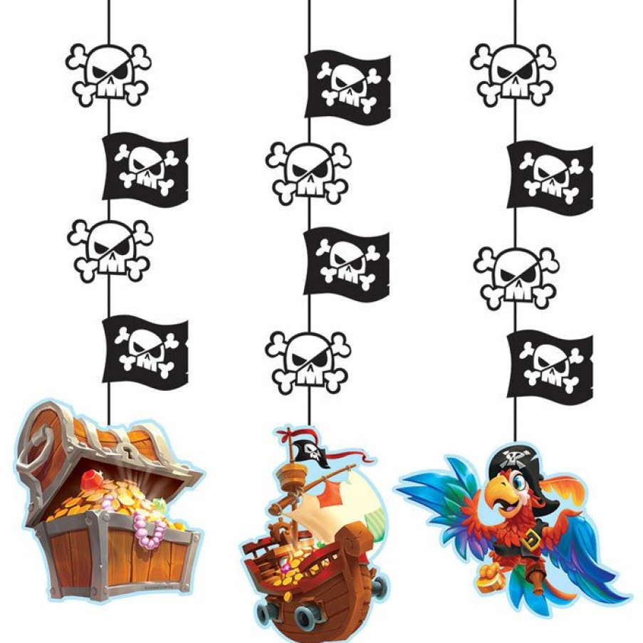 Birthdays * | Creative Converting Pirate Treasure Hanging Cutouts, 3 Ct Kids Birthday Party Themes