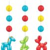 Birthdays * | Creative Converting Party Balloon Animals Hanging Cutouts W Honeycomb (3/Pkg) Kids Birthday Party Themes