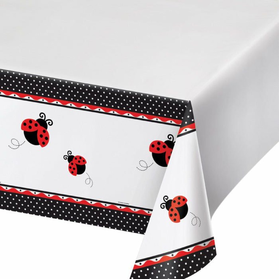 Birthdays * | Creative Converting Ladybug Fancy Tablecover Plastic 54 X 108 Kids Birthday Party Themes