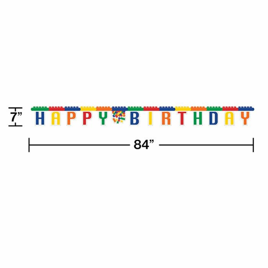 Birthdays * | Creative Converting Block Party Jointed Banner Lg