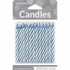 Birthdays * | Creative Converting Blue Striped Candles, 24 Ct