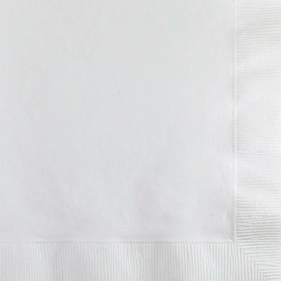 Solid Color Tableware * | Creative Converting White Beverage Napkin 2Ply, 50 Ct